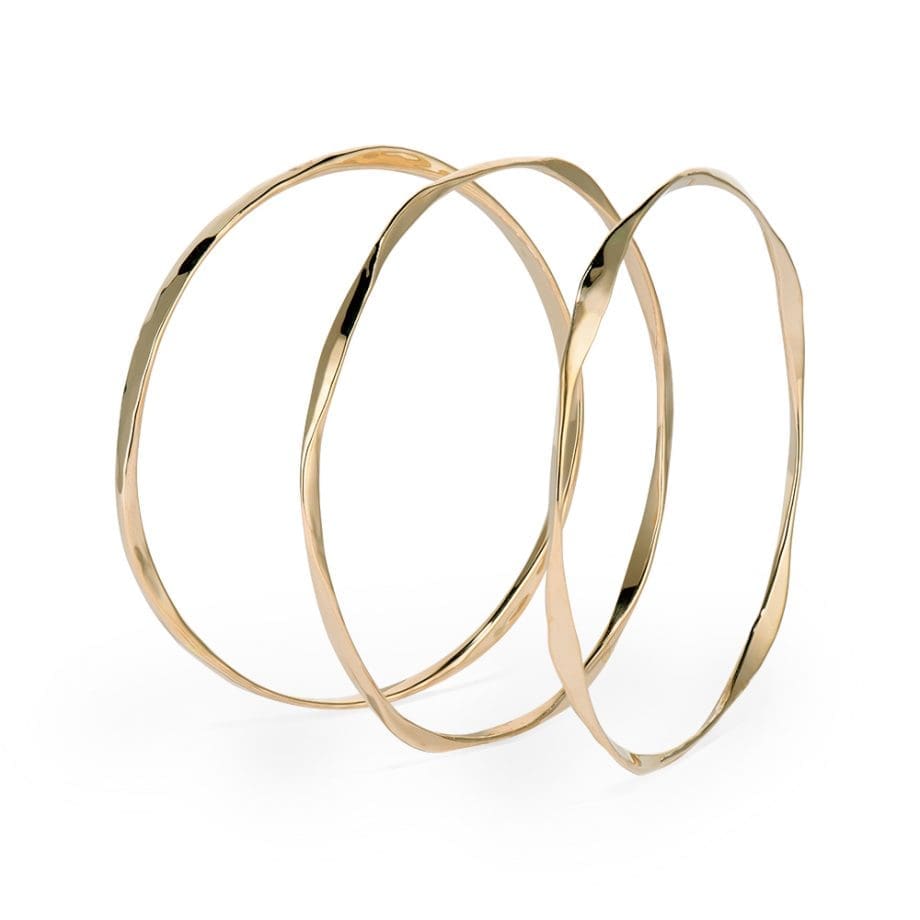 multiple sided hand forged bangles